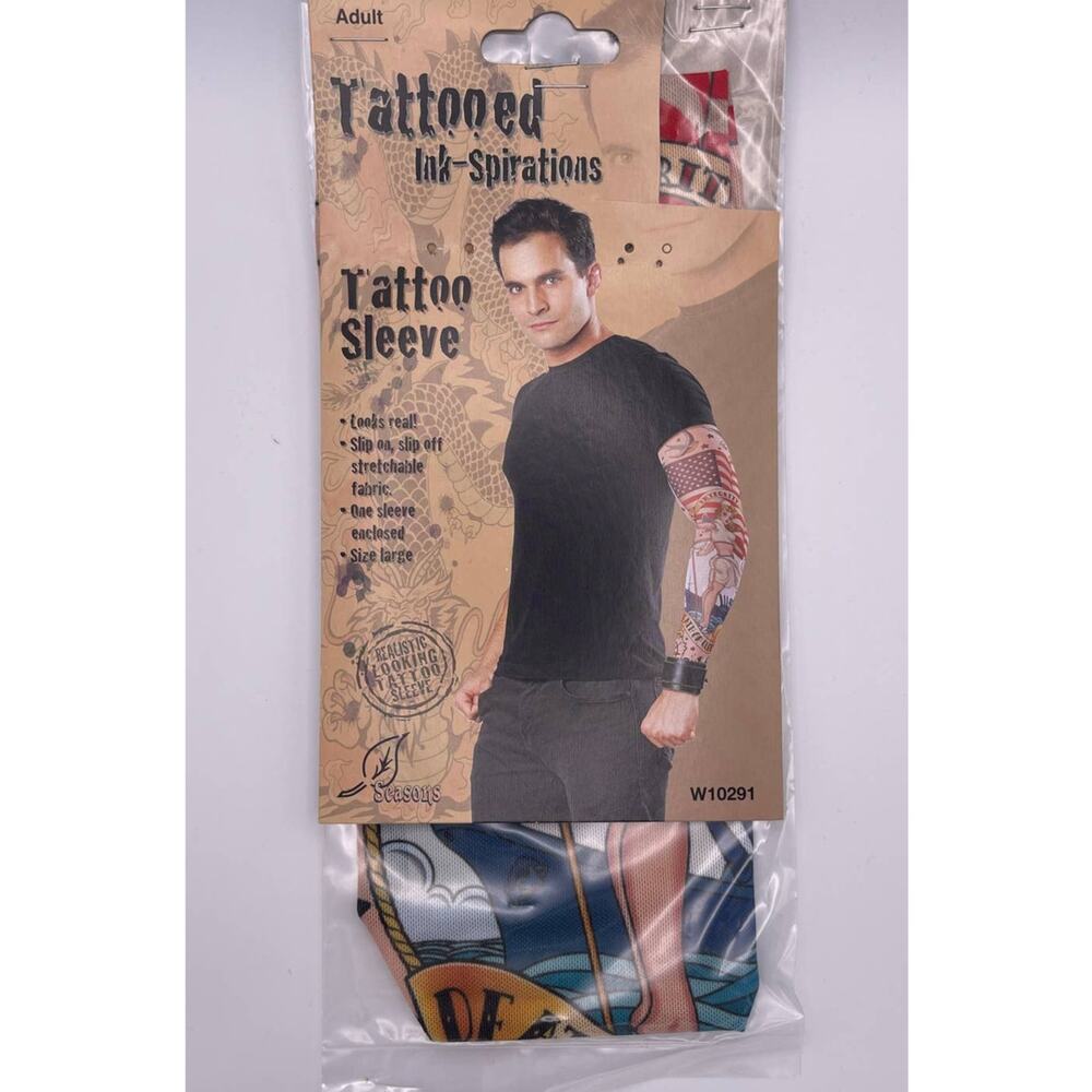Seasons Ink Spirations Tattoo Sleeve Stretchable Adult Size Large NEW